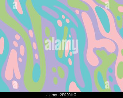 Arrière-plan horizontal abstrait avec vagues colorées. Illustration de Vecteur