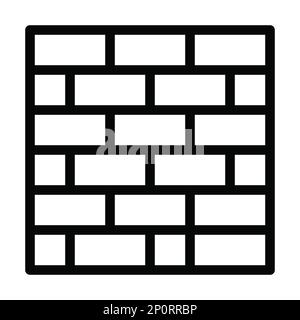 Icône Brick Vector Thick Line pour une utilisation personnelle et commerciale. Banque D'Images