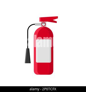 Extincteur. Dispositif cylindrique de protection incendie actif portatif. Rempli d'un produit chimique sec ou humide utilisé pour éteindre ou contrôler les petits incendies Illustration de Vecteur