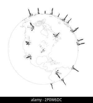 Plates-formes pétrolières sur Terre Banque D'Images