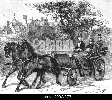 ''le prince et la princesse de Galles qui sortent après la récupération du prince de la fièvre typhoïde', 1891. Dans « The Graphic. Un journal hebdomadaire illustré », volume 44. Juillet à décembre 1891. Banque D'Images