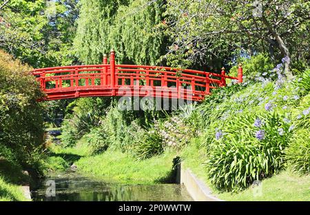 Pont rouge japonais - Nouvelle-Zélande Banque D'Images