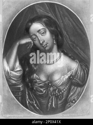 'Barbara, duchesse de Cleveland, d'un dessin original de Faithhorne; Obit 1709', 1814. De "Portraits de personnages illustres dans l'Histoire britannique du début du règne d'Henri le huitième à la fin du règne de Jacques le deuxième" [Samuel Woodburn, Londres, 1815]. Banque D'Images