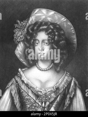 «Elizabeth Comtesse de Kildare, la Dame Elizabeth Jones», 1814. De "Portraits de personnages illustres dans l'Histoire britannique du début du règne d'Henri le huitième à la fin du règne de Jacques le deuxième" [Samuel Woodburn, Londres, 1815]. Banque D'Images