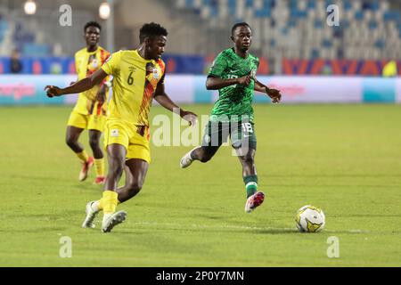 Le Caire, Égypte. 3rd mars 2023. La finale de la coupe d'Afrique des nations des moins de 20 ans de TotalEnergies entre l'Ouganda U20 et le Nigeria U20 au stade du canal de Suez. Banque D'Images