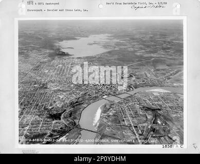 Louisiane - Shreveport, Photographie aérienne. Banque D'Images