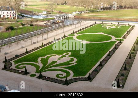 Chambord, France, 25 février 2023. Le Château de Chambord est le plus grand château de la vallée de la Loire. Banque D'Images