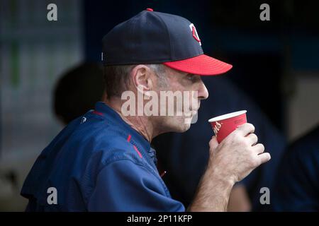 Toronto Blue Jays Paul Molitor stretches as first baseman John Olerub works  out behind him during workouts before Game 3 of the World Series at  Veterans Stadium, Tuesday, Oct. 19, 1993, Philadelphia