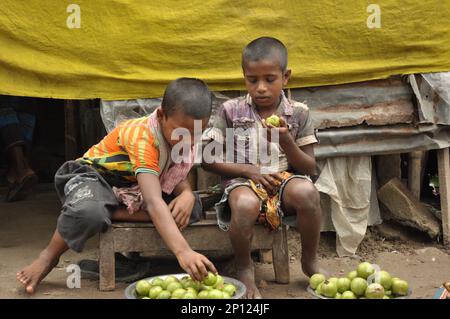 Photo des réfugiés au Bangladesh. Banque D'Images