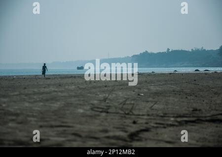 Photos de la rivière padma vue latérale au Bangladesh. Banque D'Images