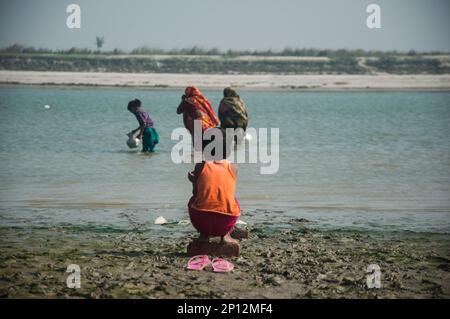 Photos de la rivière padma vue latérale au Bangladesh. Banque D'Images