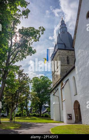 Brilon : église de Propsteikirche dans les pays aigre, Nordrhein-Westfalen, Rhénanie-du-Nord-Westphalie, Allemagne Banque D'Images