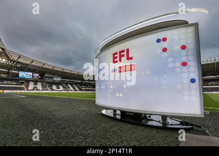 EFL TV a diffusé le plinthe lors du match de championnat Sky Bet Hull City vs West Bromwich Albion au MKM Stadium, Hull, Royaume-Uni. 3rd mars 2023. (Photo de Mark Cosgrove/News Images) à Hull, Royaume-Uni, le 3/3/2023. (Photo de Mark Cosgrove/News Images/Sipa USA) crédit: SIPA USA/Alay Live News Banque D'Images