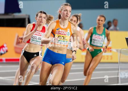 Istanbul, Turquie. 03rd mars 2023. ISTANBUL, TURQUIE - MARS 3: Femke bol des pays-Bas participant aux 400m femmes au cours du jour 1 des Championnats d'intérieur d'athlétisme européens à l'Atakoy Athletics Arena sur 3 mars 2023 à Istanbul, Turquie (photo par Nikola Krstic/BSR Agency) crédit: BSR Agency/Alay Live News Banque D'Images