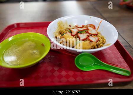 Cuisine de rue d'un Hawker Stall à Singapour Banque D'Images