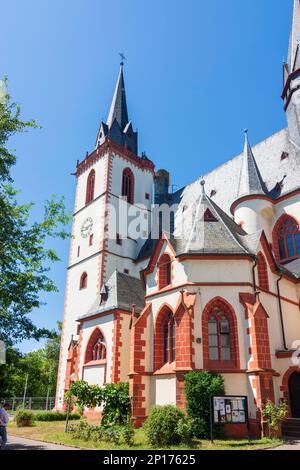 Bingen am Rhein : basilique de l'église Saint-Laurent Martin dans Rheintal, Rheinland-Pfalz, Rhénanie-Palatinat, Allemagne Banque D'Images