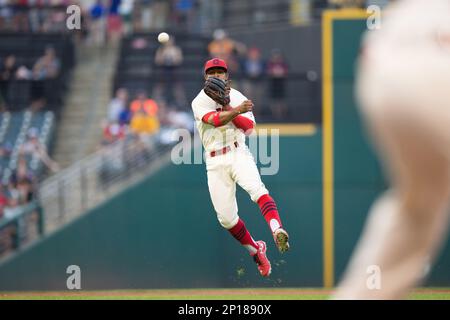 Francisco Lindor of the Cleveland Indians looks on before the game against  the Washington Nationa…