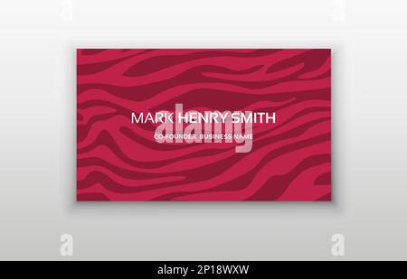 Cartes de visite Viva magenta. Modèle de carte de visite, illustration vectorielle. Fond vectoriel simple Viva magenta. Couleur de tendance de l'année 2023 Illustration de Vecteur