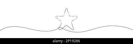 dessin à la main des étoiles en ligne continue Illustration de Vecteur