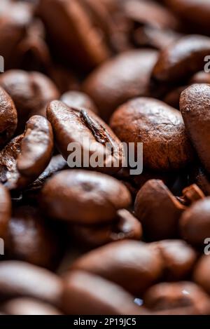 photo macro de grains de café bruns Banque D'Images