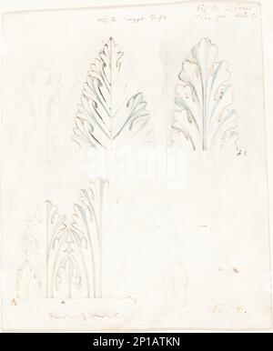 Etude ornementale avec Acanthus motif pour "les pierres de Venise", 1849. Banque D'Images