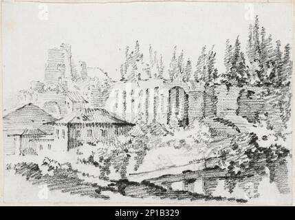 Ruines des Palais impériaux sur le Mont Palatin, 1744/1750. Banque D'Images