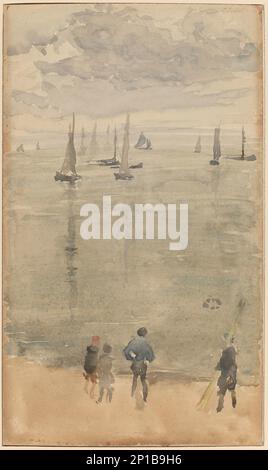 Violet [Note?]...le retour des bateaux de pêche, c. 1885. Banque D'Images