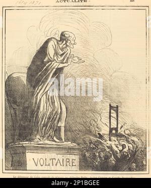 Le d&#xe9;fenseur de Calas consol&#xe9;..., 1871.le défenseur de Calas s'est consolé pour ne pas pouvoir défendre Bailly, Andre Chenier et Camille Desmoulins Banque D'Images