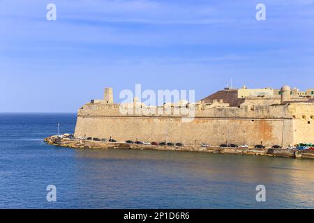 Valletta Malte, vue sur fort St. Elmo Banque D'Images