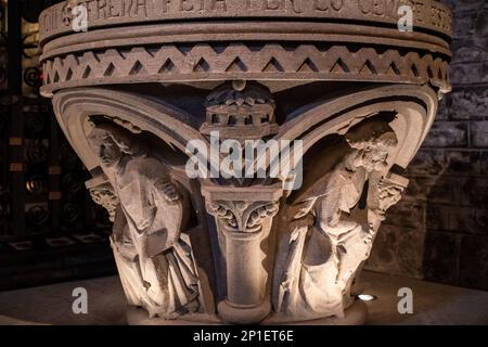 Monastère de Santa Maria de Ripoll, art roman, Ripoll, Catalogne, Espagne, Europe. Banque D'Images