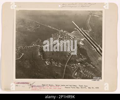 Zone du canal de Panama - Gatun, Photographie aérienne. Banque D'Images