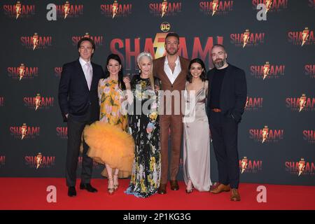 Rome, Italie. 03rd mars 2023. Rome, l'espace Cinéma Moderno soirée Photocall du film ' Shazam ! Furia Degli Dei ', dans la photo: Lucy Liu Helen Mirren Zachary Levi Rachel Zegler David F. Sandberg crédit: Agence de photo indépendante/Alamy Live News Banque D'Images