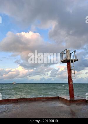 Sisal est une ville portuaire de pêche mexicaine magique sur la côte du Yucatan, dans le golfe du Mexique qui offre à ses visiteurs une offre d'écotourisme et de détente, Banque D'Images