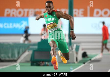 Istanbul, Turquie. 03rd mars 2023. Pedro Pichardo du Portugal final Triple saut hommes pendant les Championnats européens d'athlétisme en salle 2023 sur 3 mars 2023 à l'aréna Atakoy à Istanbul, Turquie - photo Laurent Lairys/ABACAPRESS.COM crédit: Abaca Press/Alay Live News Banque D'Images