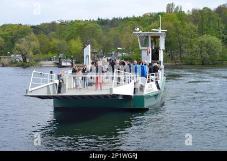 Ferry, Pfaueninsel, Wannsee, Steglitz-Zehlendorf, Berlin, Allemagne Banque D'Images