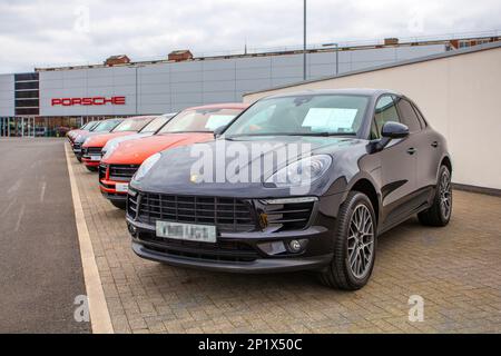 2018 Black PORSCHE MACAN; Supercars en vente à Preston, Royaume-Uni Banque D'Images