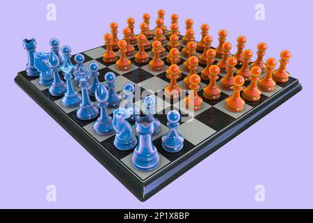 Variante d'échecs Horde, illustration Banque D'Images