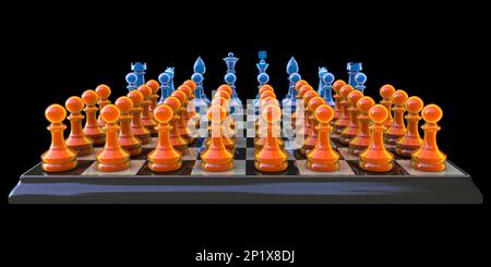 Variante d'échecs Horde, illustration Banque D'Images
