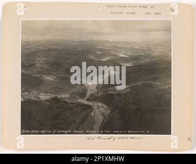 Vermont - Winooski River, photographie aérienne. Banque D'Images