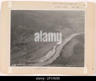 Vermont - Winooski River, photographie aérienne. Banque D'Images