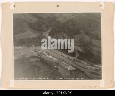 Vermont - Winooski River, photographie aérienne. Banque D'Images