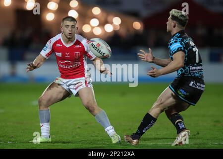 Kingston upon Hull, Royaume-Uni. 03rd mars 2023. Mikey Lewis #20 de Hull KR en action pendant le match de la Super League Round 3 de Betfred KR de Hull contre Leigh Leopards au Sewell Group Craven Park, Kingston upon Hull, Royaume-Uni, 3rd mars 2023 (photo de James Heaton/News Images) à Kingston upon Hull, Royaume-Uni, le 3/3/2023. (Photo de James Heaton/News Images/Sipa USA) crédit: SIPA USA/Alay Live News Banque D'Images