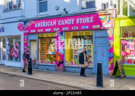 American Candy Store à Cambridge. Banque D'Images