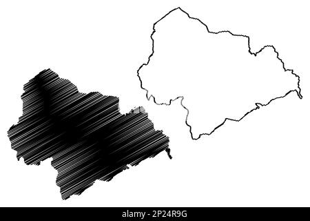 Quartier métropolitain de Calborough (Royaume-Uni de Grande-Bretagne et d'Irlande du Nord, comté métropolitain et cérémonial du West Yorkshire, Angleterre) Illustration de Vecteur