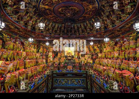 Lukang, Taïwan - 1 février 2023 : le temple de Lukang Tianhou, également connu sous le nom de temple de Lukang Mazu, est un temple chinois à Lukang, Taïwan. Banque D'Images