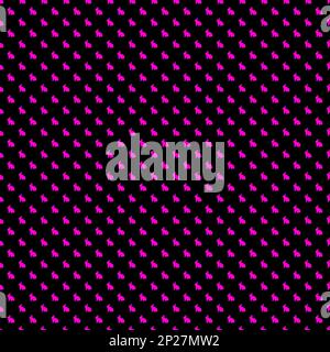 Motif sans couture de lapins roses sur fond noir Banque D'Images