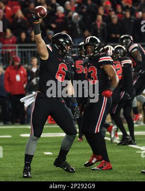 Columbus, Ohio, USA. 14th Oct, 2015. An Ohio State football helmet in the  endzone befoe the Ohio State vs. Penn State Game at Ohio Stadium in  Columbus, Ohio. Brent Clark/CSM/Alamy Live News