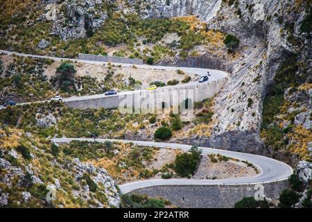 Route sa Colobra à Majorque Banque D'Images