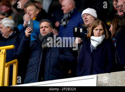 Le directeur général de Tottenham Hotspur Fabio Paratici est en avance sur le match de la Premier League au stade Molineux, à Wolverhampton. Date de la photo: Samedi 4 mars 2023. Banque D'Images