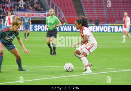 Amsterdam, pays-Bas. 04th mars 2023. Johan Cruijff Arena Ashleigh Weerden #11 (Arne van der Ben/SPP) Credit: SPP Sport Press photo. /Alamy Live News Banque D'Images